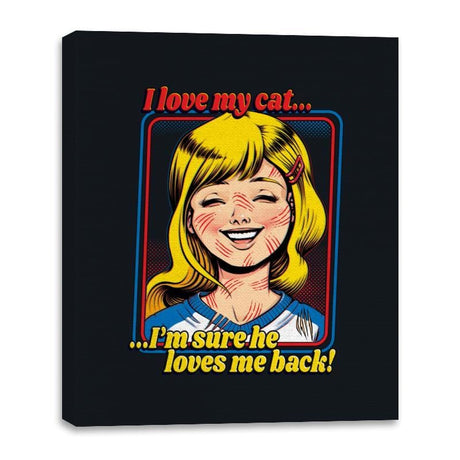 I Love My Cats - Canvas Wraps Canvas Wraps RIPT Apparel 16x20 / Black