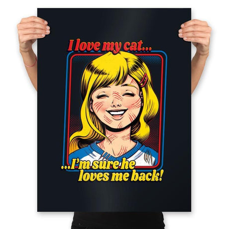 I Love My Cats - Prints Posters RIPT Apparel 18x24 / Black