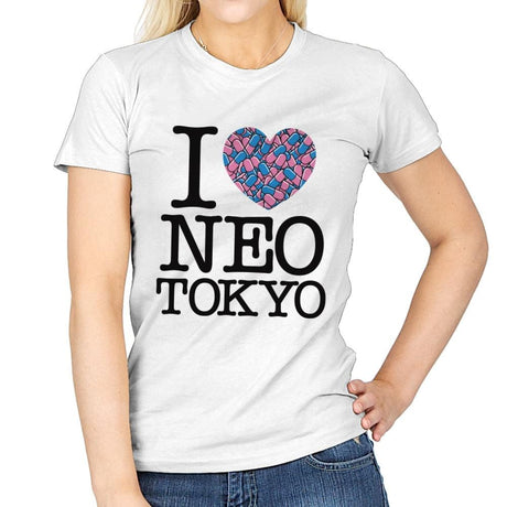 I Love Neo Tokyo - Womens T-Shirts RIPT Apparel Small / White