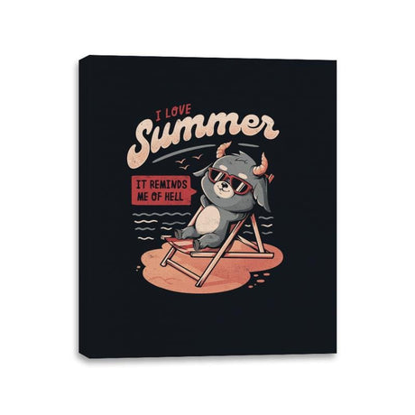 I Love Summer Hell - Canvas Wraps Canvas Wraps RIPT Apparel 11x14 / Black