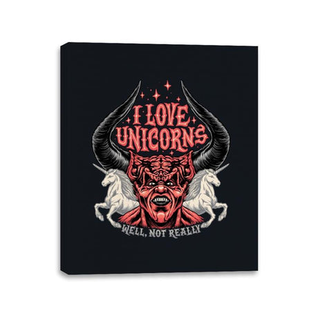 I Love Unicorns - Canvas Wraps Canvas Wraps RIPT Apparel 11x14 / Black