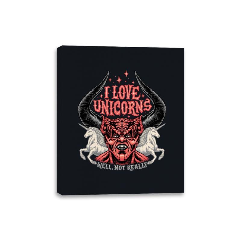 I Love Unicorns - Canvas Wraps Canvas Wraps RIPT Apparel 8x10 / Black