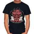 I Love Unicorns - Mens T-Shirts RIPT Apparel Small / Black