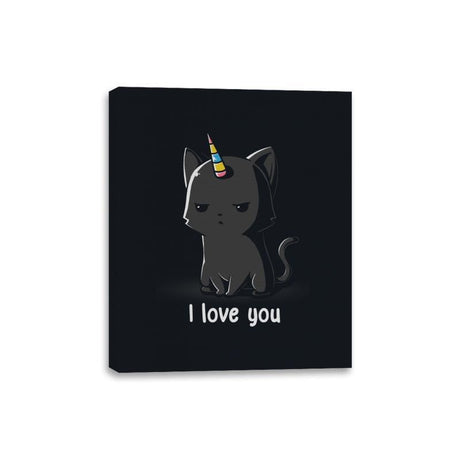 I Love You Cat - Canvas Wraps Canvas Wraps RIPT Apparel 8x10 / Black