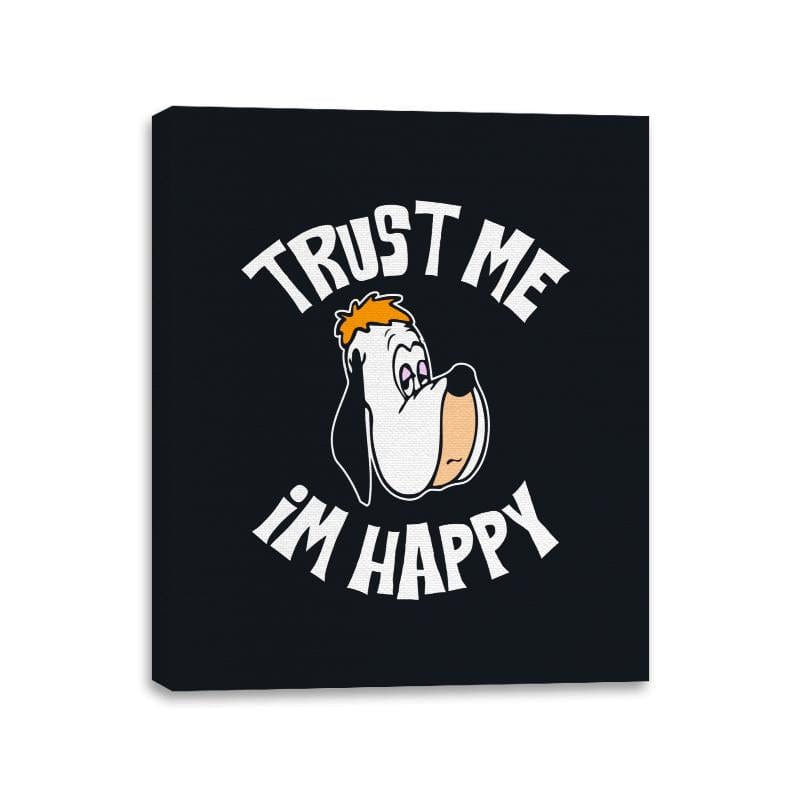 I'm Happy - Canvas Wraps Canvas Wraps RIPT Apparel 11x14 / Black