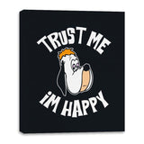 I'm Happy - Canvas Wraps Canvas Wraps RIPT Apparel 16x20 / Black