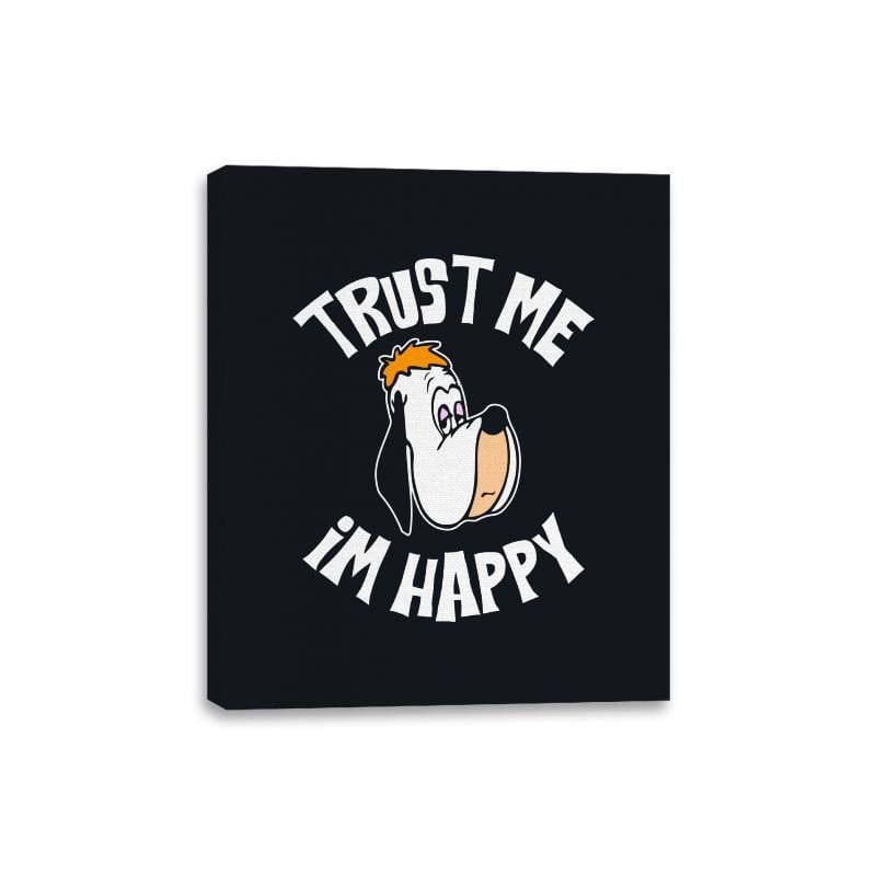 I'm Happy - Canvas Wraps Canvas Wraps RIPT Apparel 8x10 / Black