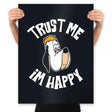 I'm Happy - Prints Posters RIPT Apparel 18x24 / Black