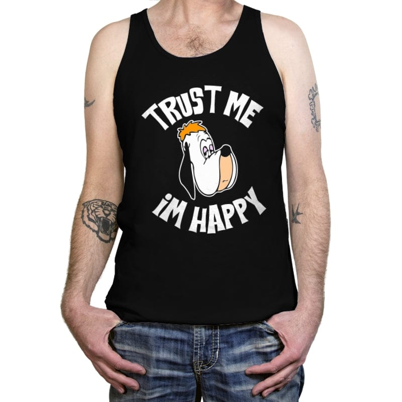 I'm Happy - Tanktop Tanktop RIPT Apparel X-Small / Black