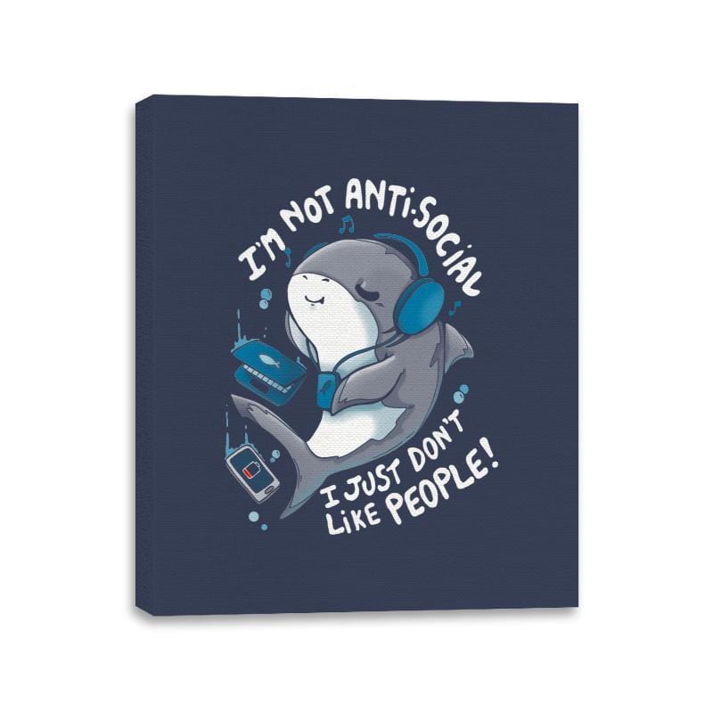 I'm Not Antisocial - Canvas Wraps Canvas Wraps RIPT Apparel 11x14 / Navy