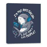 I'm Not Antisocial - Canvas Wraps Canvas Wraps RIPT Apparel 16x20 / Navy