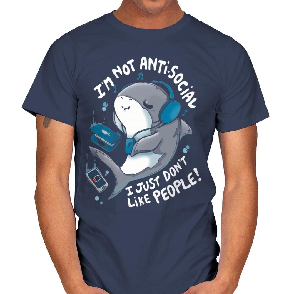 I'm Not Antisocial - Mens T-Shirts RIPT Apparel Small / Navy