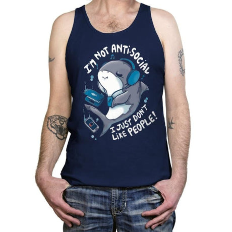 I'm Not Antisocial - Tanktop Tanktop RIPT Apparel X-Small / Navy