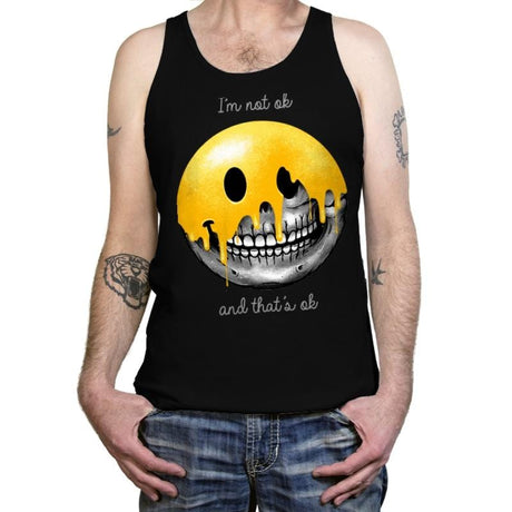 I'm Not Ok, And That's Ok - Tanktop Tanktop RIPT Apparel X-Small / Black