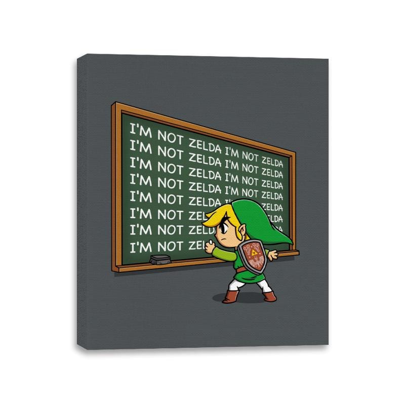 I'm Not Zelda! - Canvas Wraps Canvas Wraps RIPT Apparel 11x14 / Charcoal