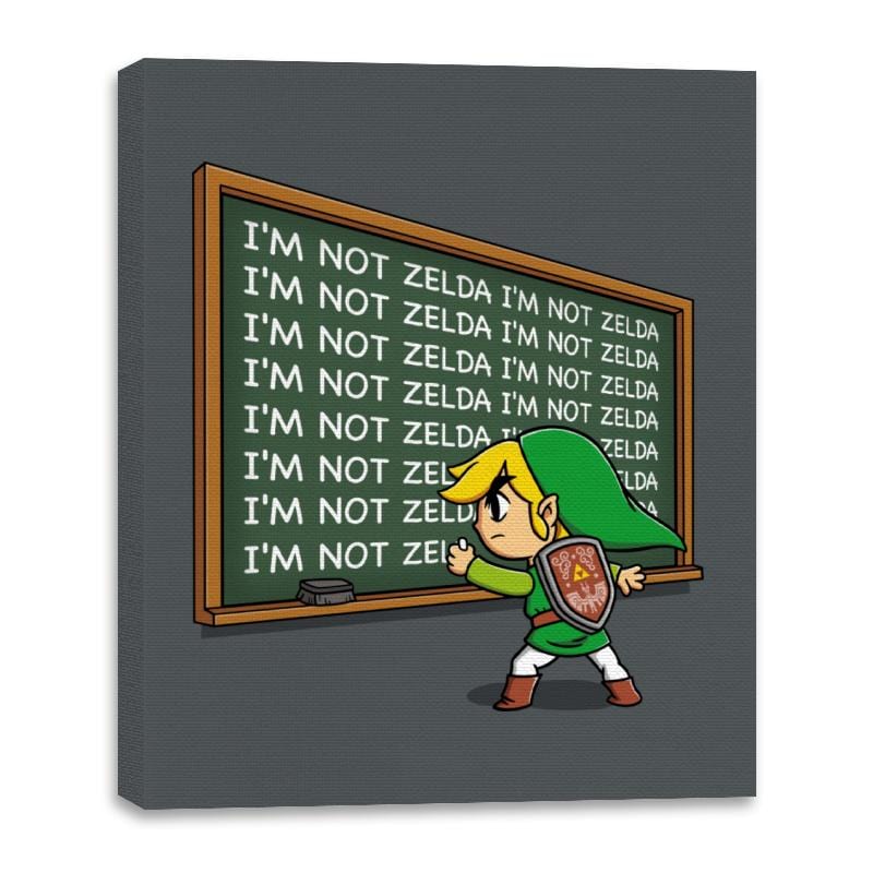 I'm Not Zelda! - Canvas Wraps Canvas Wraps RIPT Apparel 16x20 / Charcoal