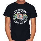 I'm Out Here Trying My Best - Mens T-Shirts RIPT Apparel Small / Black