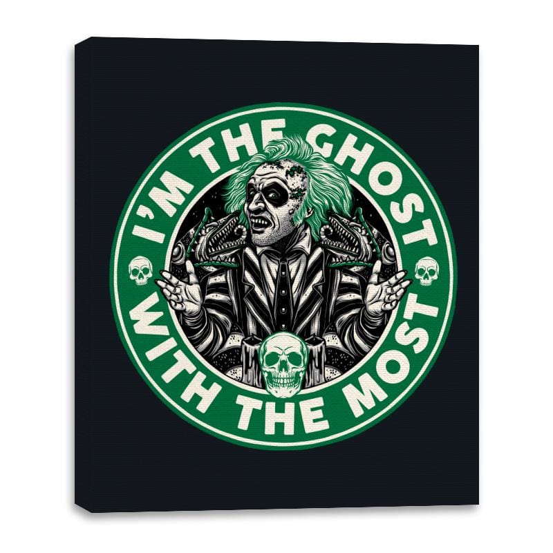 I’m The Ghost with The Most - Canvas Wraps Canvas Wraps RIPT Apparel 16x20 / Black