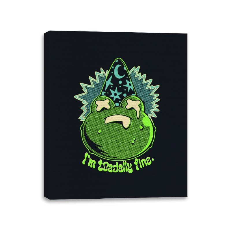 I'm Toadally Fine - Canvas Wraps Canvas Wraps RIPT Apparel 11x14 / Black