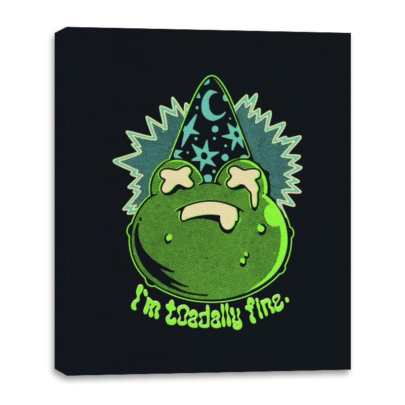 I'm Toadally Fine - Canvas Wraps Canvas Wraps RIPT Apparel 16x20 / Black