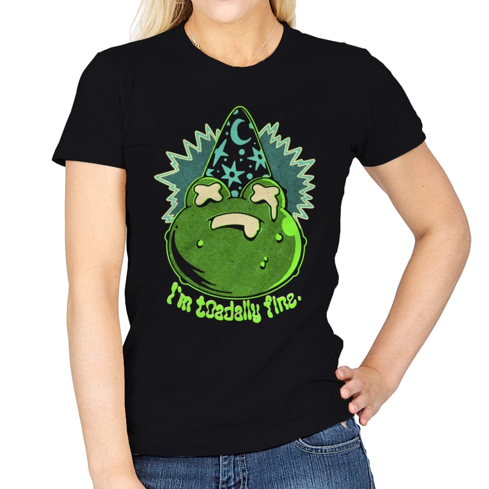 I'm Toadally Fine - Womens T-Shirts RIPT Apparel Small / Black