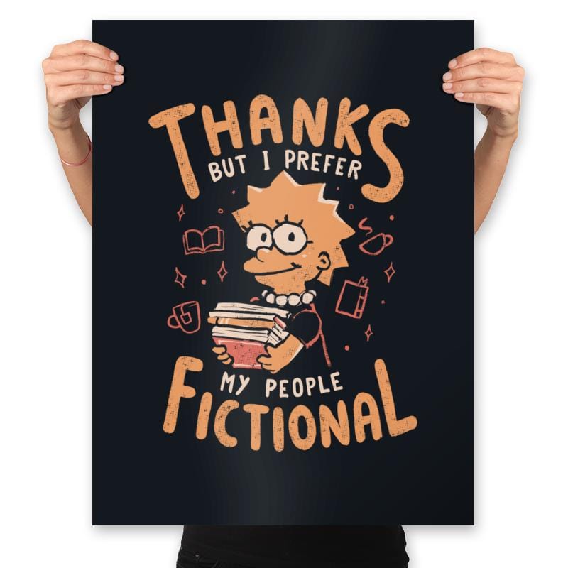 I Prefer My People Fictional - Prints Posters RIPT Apparel 18x24 / Black