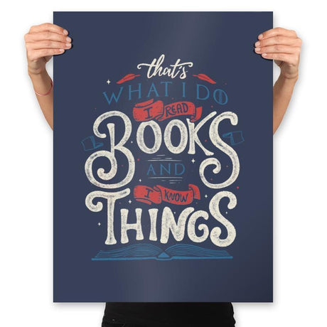 I Read Books - Prints Posters RIPT Apparel 18x24 / Navy