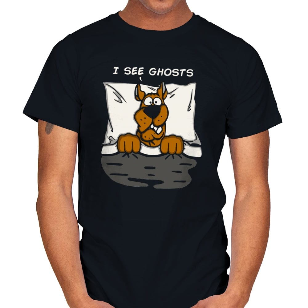 I See Ghosts - Mens T-Shirts RIPT Apparel Small / Black