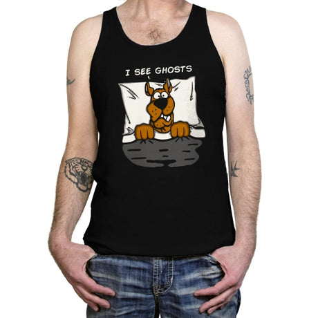 I See Ghosts - Tanktop Tanktop RIPT Apparel X-Small / Black