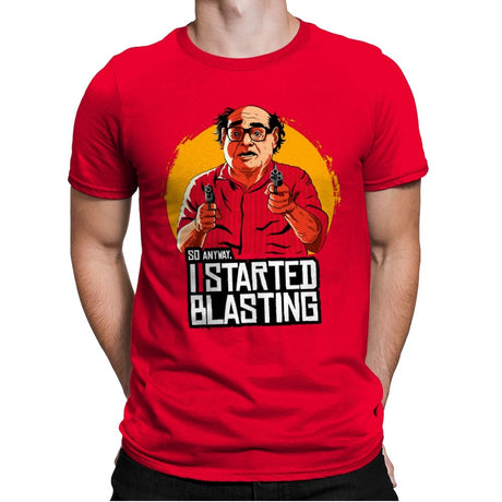 I Started Blasting - Mens Premium T-Shirts RIPT Apparel Small / Red