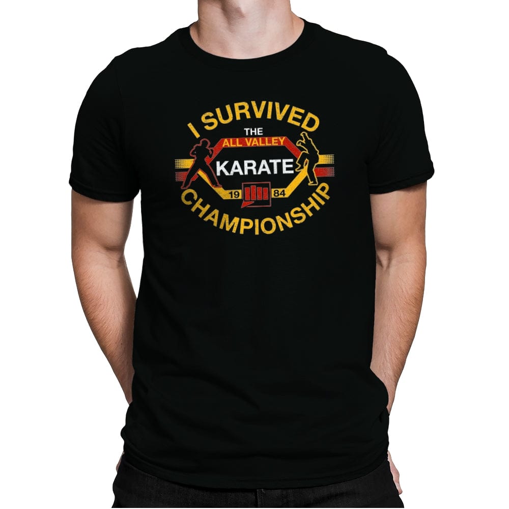 I Survived All Valley Karate - Mens Premium T-Shirts RIPT Apparel Small / Black