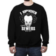 I Survived Derry Sewers - Crew Neck Sweatshirt Crew Neck Sweatshirt RIPT Apparel Small / Black