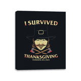 I Survived Thanksgiving - Canvas Wraps Canvas Wraps RIPT Apparel 11x14 / Black