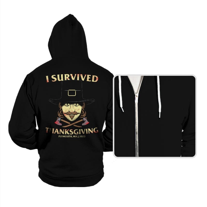 I Survived Thanksgiving - Hoodies Hoodies RIPT Apparel Small / Black