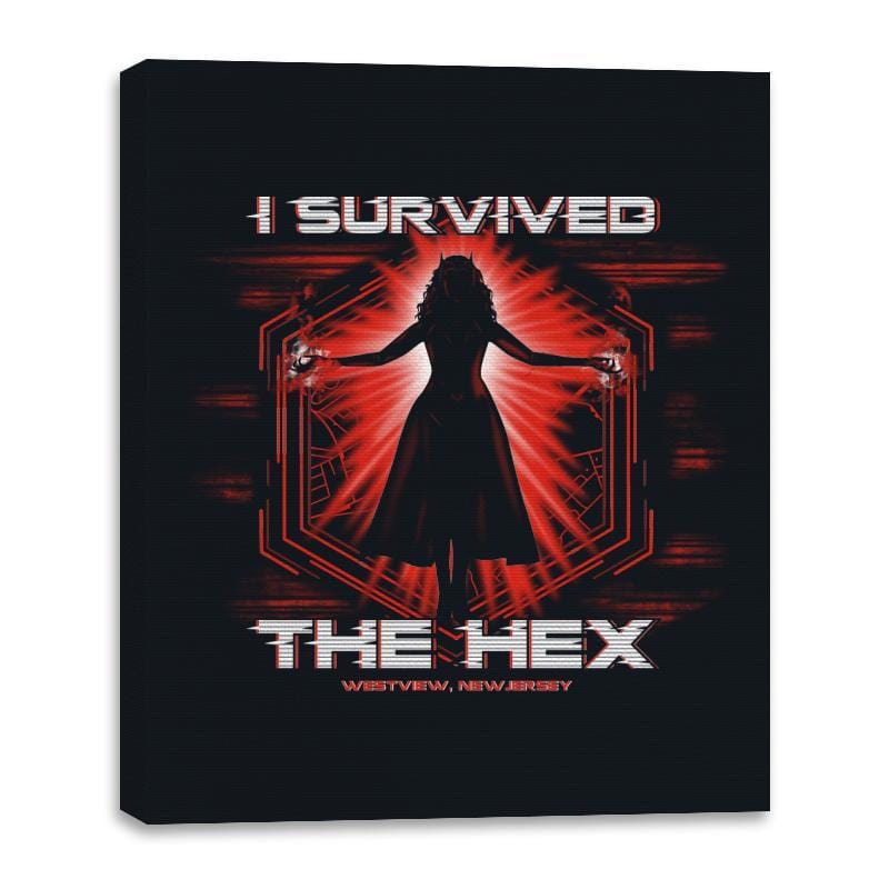 I Survived The Hex - Canvas Wraps Canvas Wraps RIPT Apparel 16x20 / Black