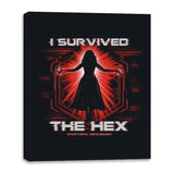 I Survived The Hex - Canvas Wraps Canvas Wraps RIPT Apparel 16x20 / Black