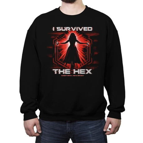 I Survived The Hex - Crew Neck Sweatshirt Crew Neck Sweatshirt RIPT Apparel Small / Black