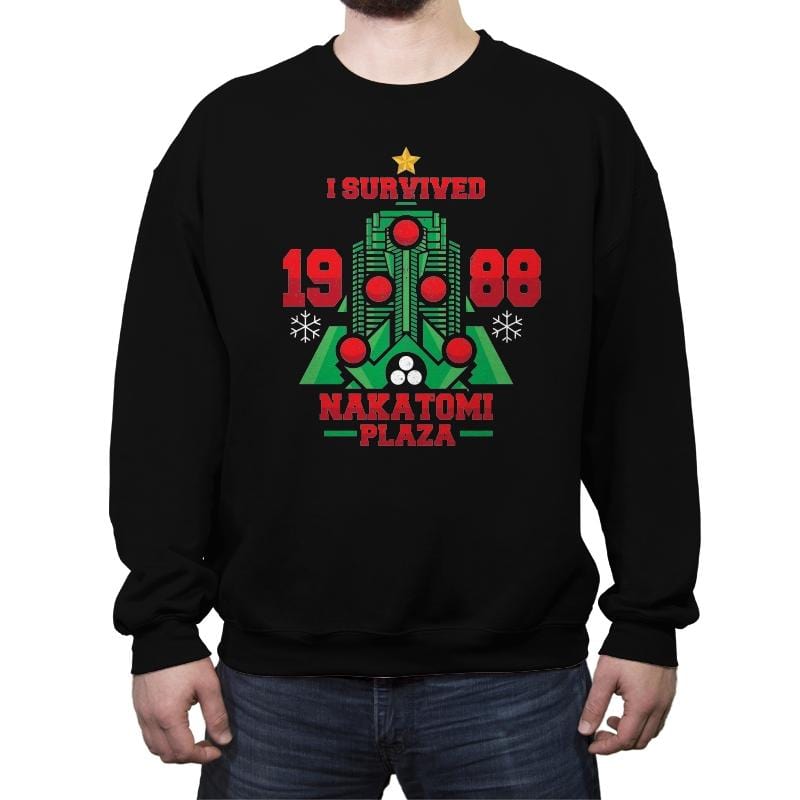 I Survived the Plaza - Crew Neck Sweatshirt Crew Neck Sweatshirt RIPT Apparel Small / Black