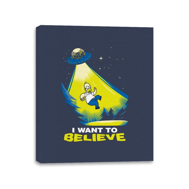 I want to Believe! - Canvas Wraps Canvas Wraps RIPT Apparel 11x14 / Navy