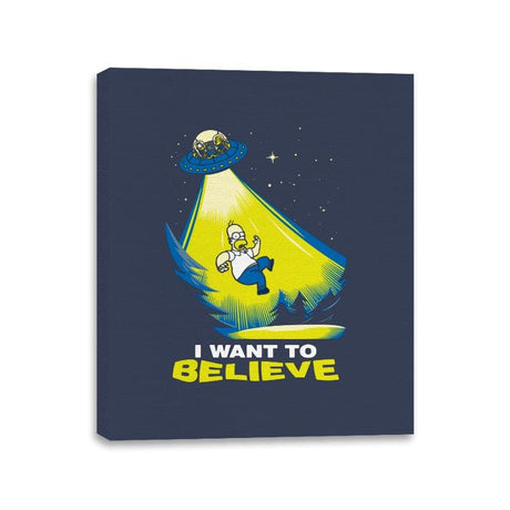 I want to Believe! - Canvas Wraps Canvas Wraps RIPT Apparel 11x14 / Navy