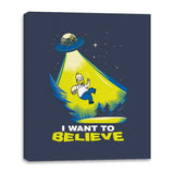 I want to Believe! - Canvas Wraps Canvas Wraps RIPT Apparel 16x20 / Navy