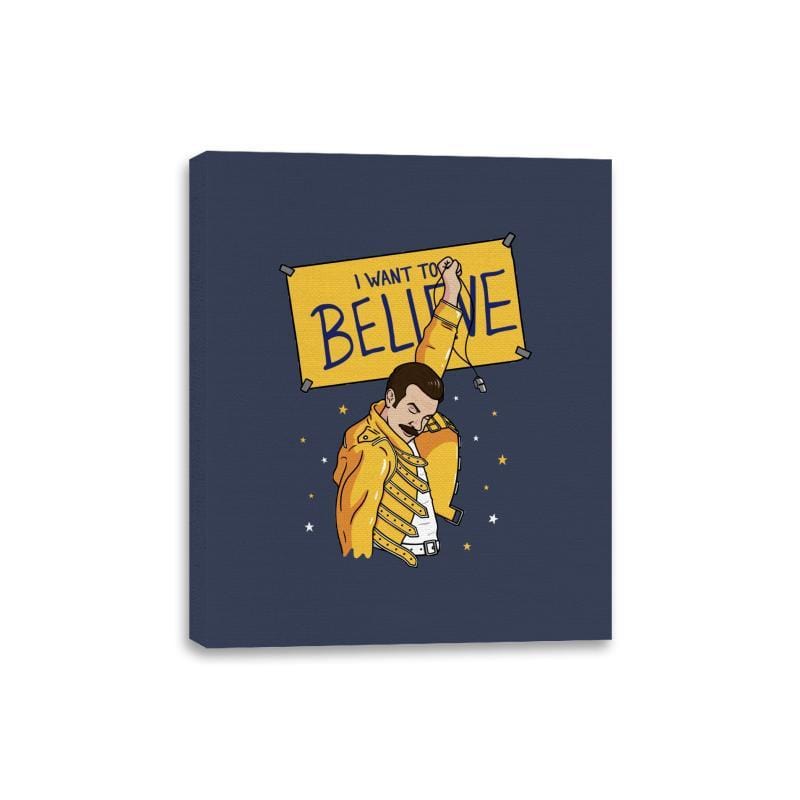 I Want To Believe! - Canvas Wraps Canvas Wraps RIPT Apparel 8x10 / Navy