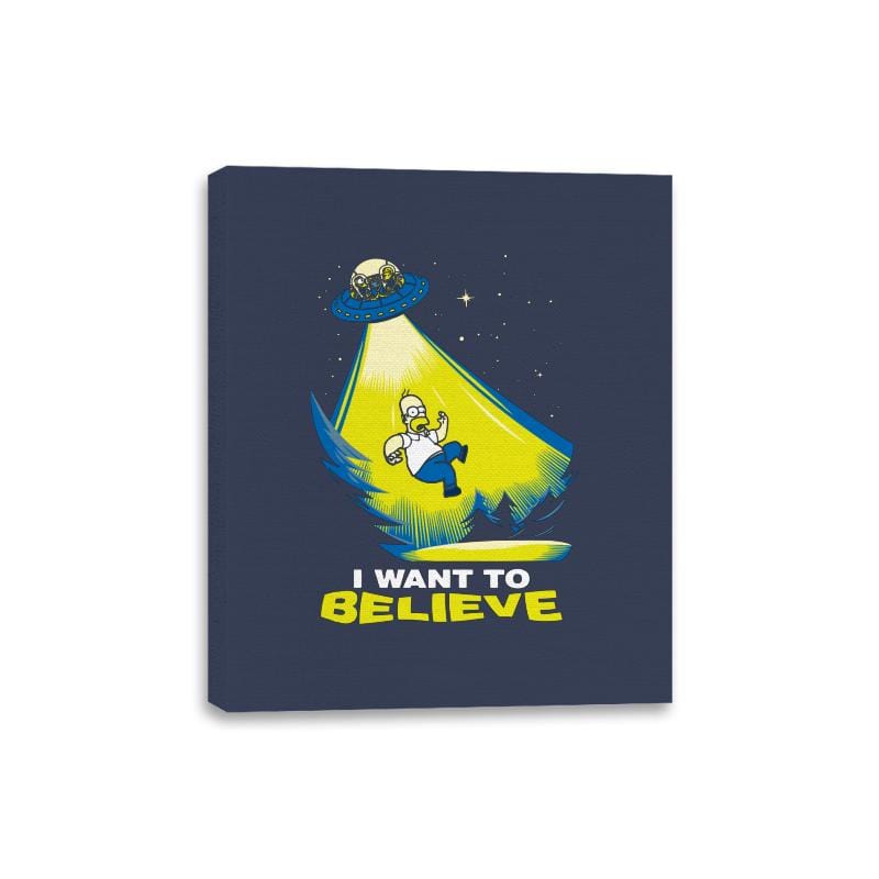 I want to Believe! - Canvas Wraps Canvas Wraps RIPT Apparel 8x10 / Navy