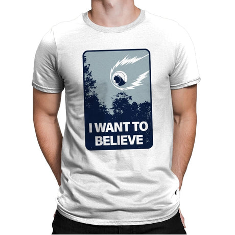 I Want to Believe - Mens Premium T-Shirts RIPT Apparel Small / White