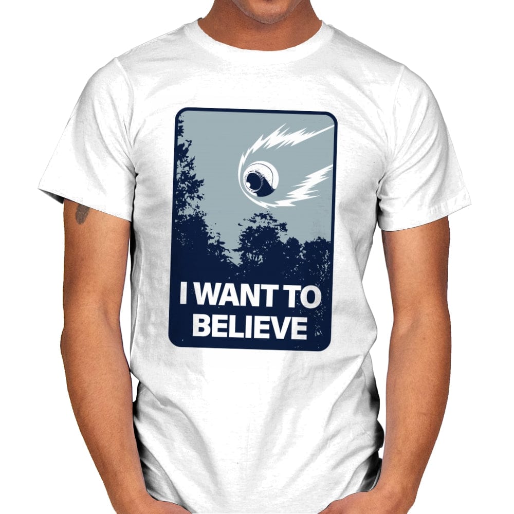 I Want to Believe - Mens T-Shirts RIPT Apparel Small / White