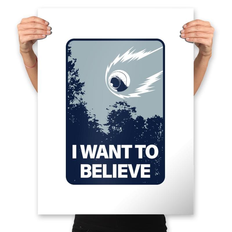 I Want to Believe - Prints Posters RIPT Apparel 18x24 / White