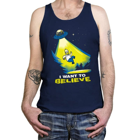 I want to Believe! - Tanktop Tanktop RIPT Apparel X-Small / Navy