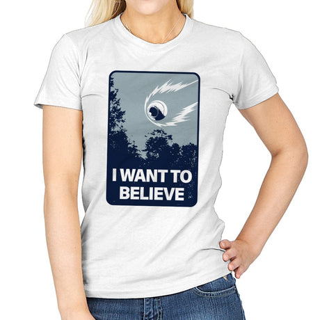 I Want to Believe - Womens T-Shirts RIPT Apparel Small / White