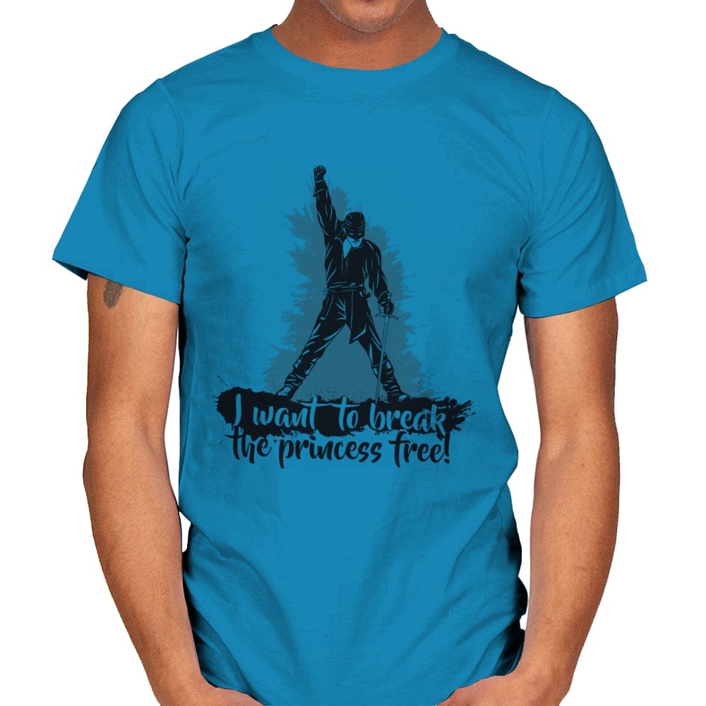 I Want to Break the Princess Free - Mens T-Shirts RIPT Apparel Small / Sapphire