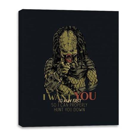 I Want You To Run Fast - Canvas Wraps Canvas Wraps RIPT Apparel 16x20 / Black